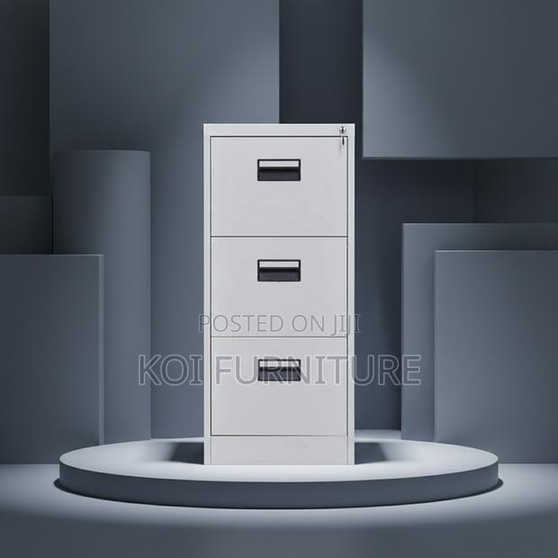 Office Cabinet; Three Drawers Steel Organized Office Storage Cabinet - thumbnail 12