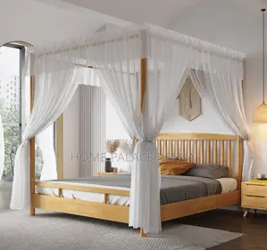 Poster Bed; Solid Wood King Size Poster Bed Frame
