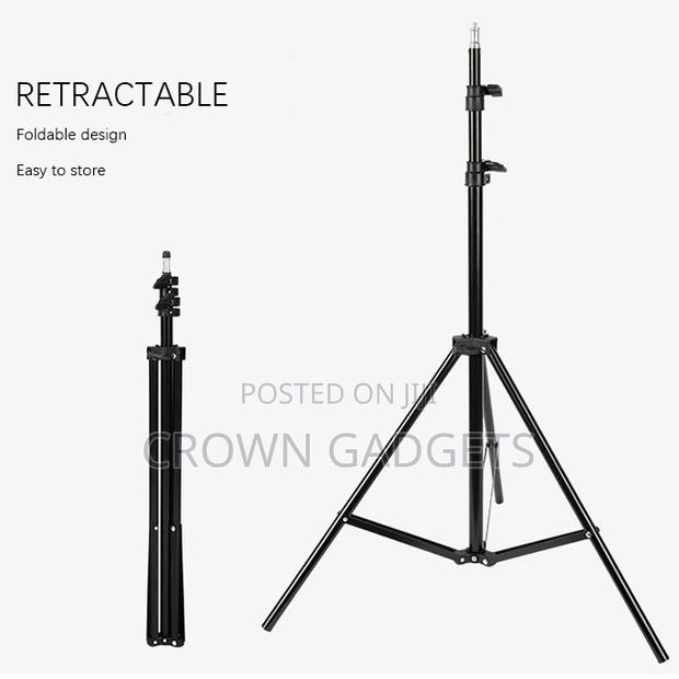 2.1 Meter Adjustable Light Stand Tripod With Clip Holder - thumbnail 3