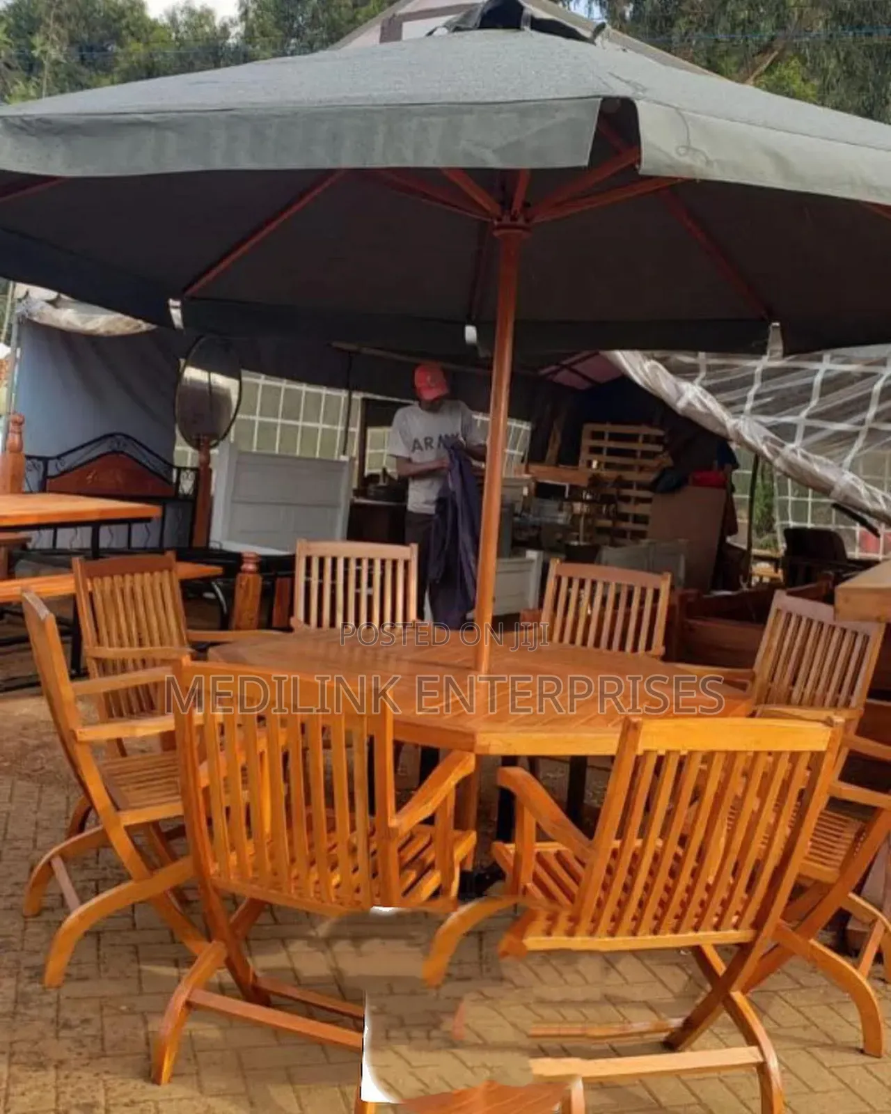 Palin Outdoor Modern Foldable Chairs Set