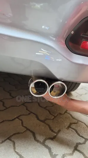 Silver Double Exhaust Tailpipe Tip