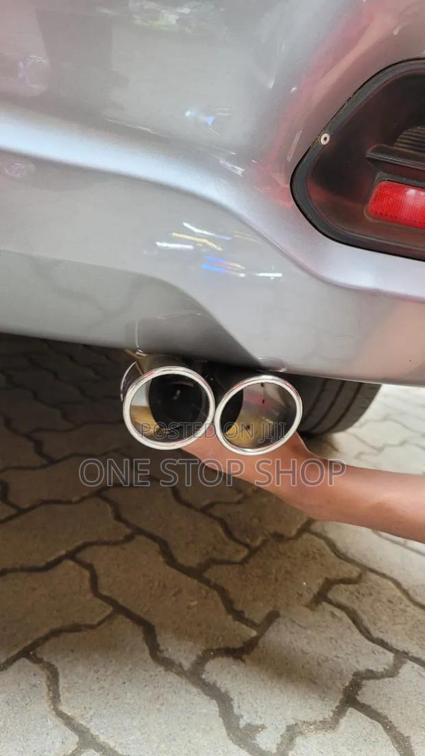 Twin Tip Double Tube Chrome Finish Exhaust Tip