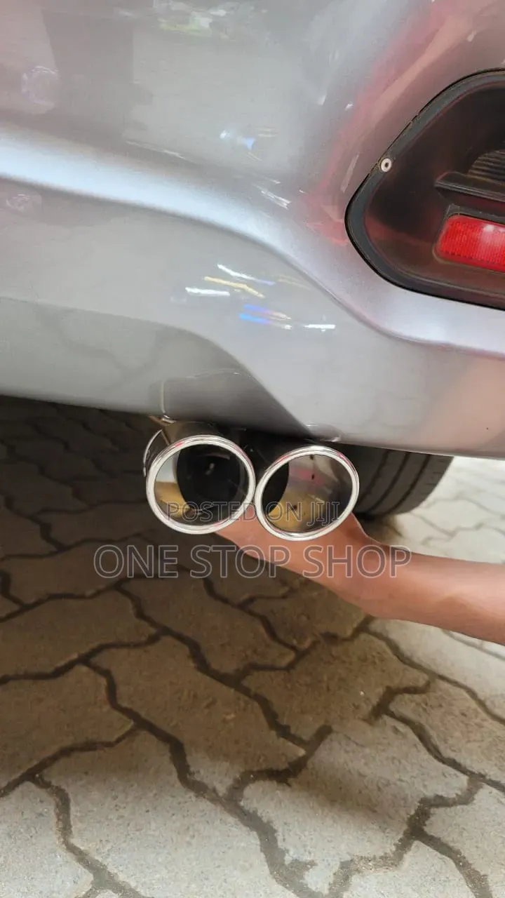 Twin Tip Double Tube Chrome Finish Exhaust Tip