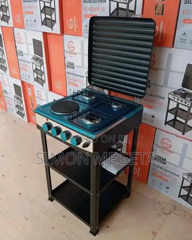 Silver Digital Eurochef 3+1 Cooker With Shelves