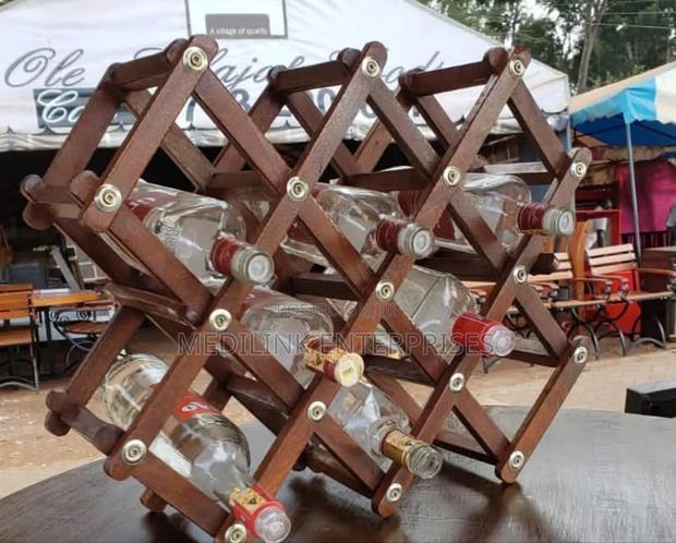 Yavapai Modern Walnut Wine Racks - main view