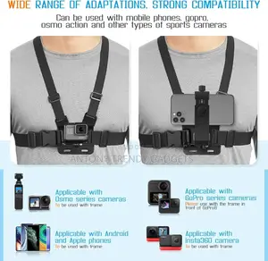 Universal Smartphone Chest Strap for Action Video Capture