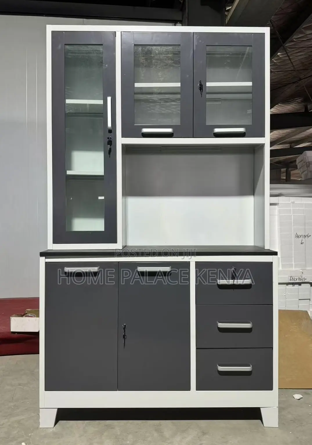 Kitchen Cabinet: Steel Utility Storage Cabinet With Adjustable Shelves
