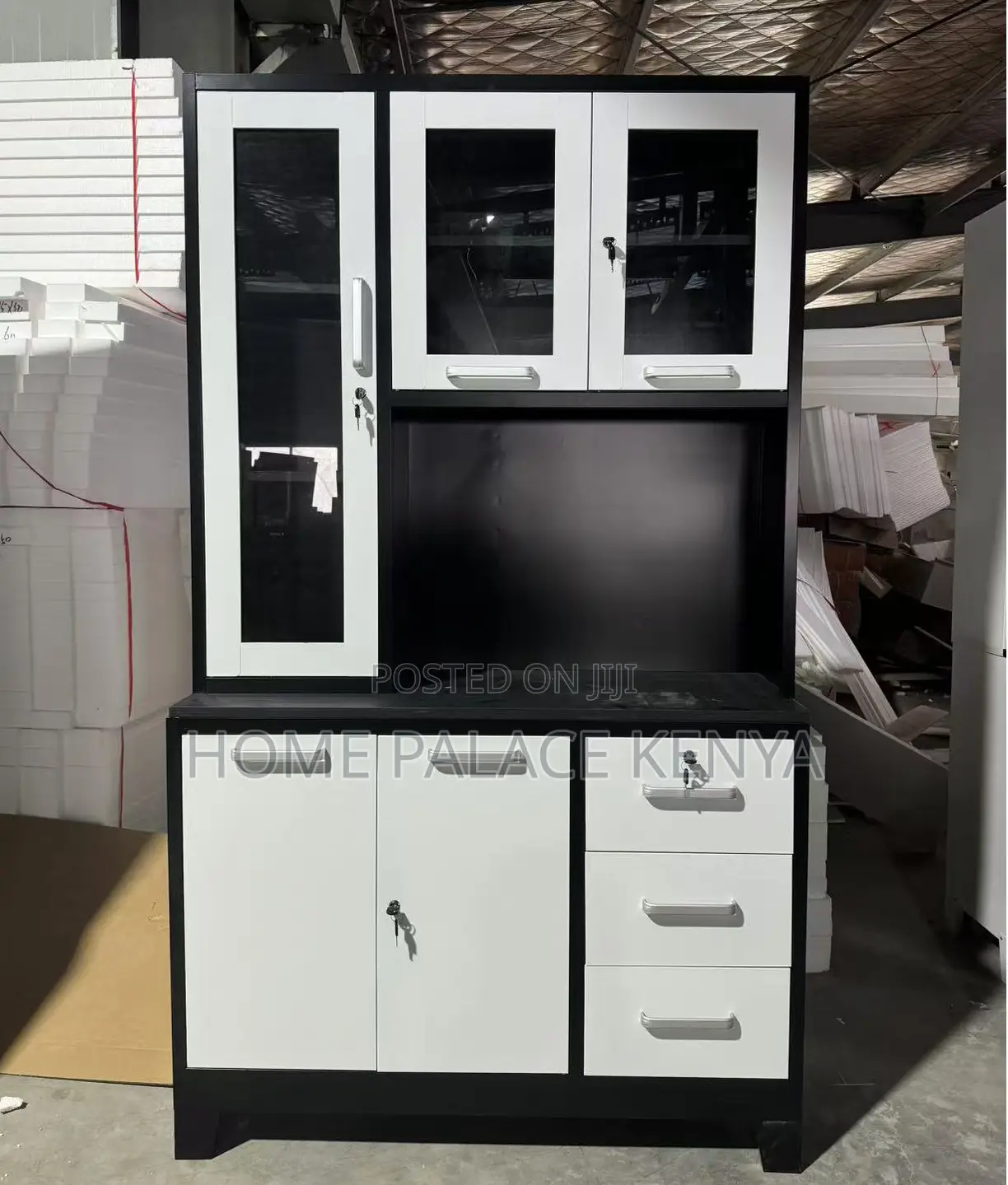 Kitchen Cabinet: Steel Utility Storage Cabinet With Adjustable Shelves