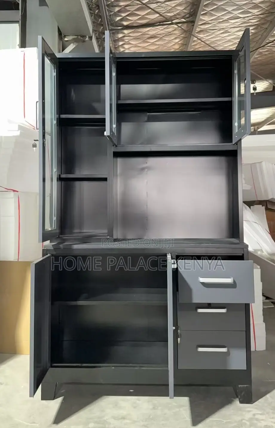 Kitchen Cabinet: Steel Utility Storage Cabinet With Adjustable Shelves