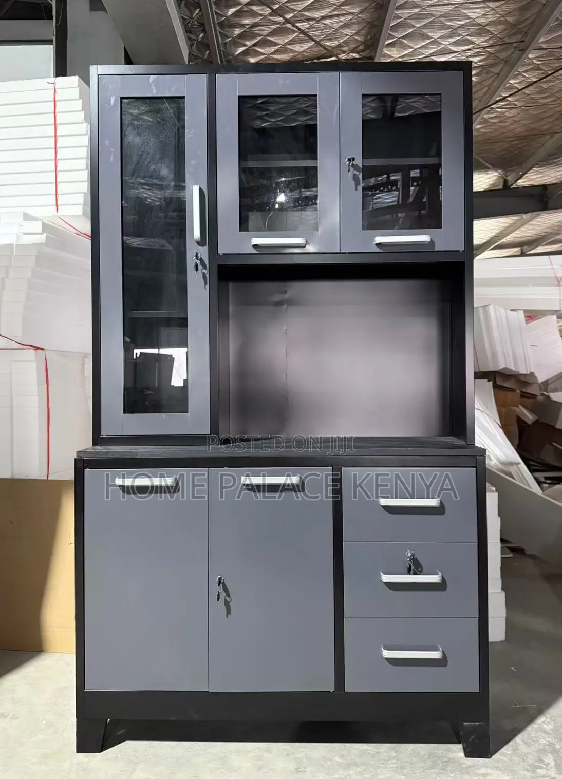 Kitchen Cabinet: Steel Utility Storage Cabinet With Adjustable Shelves