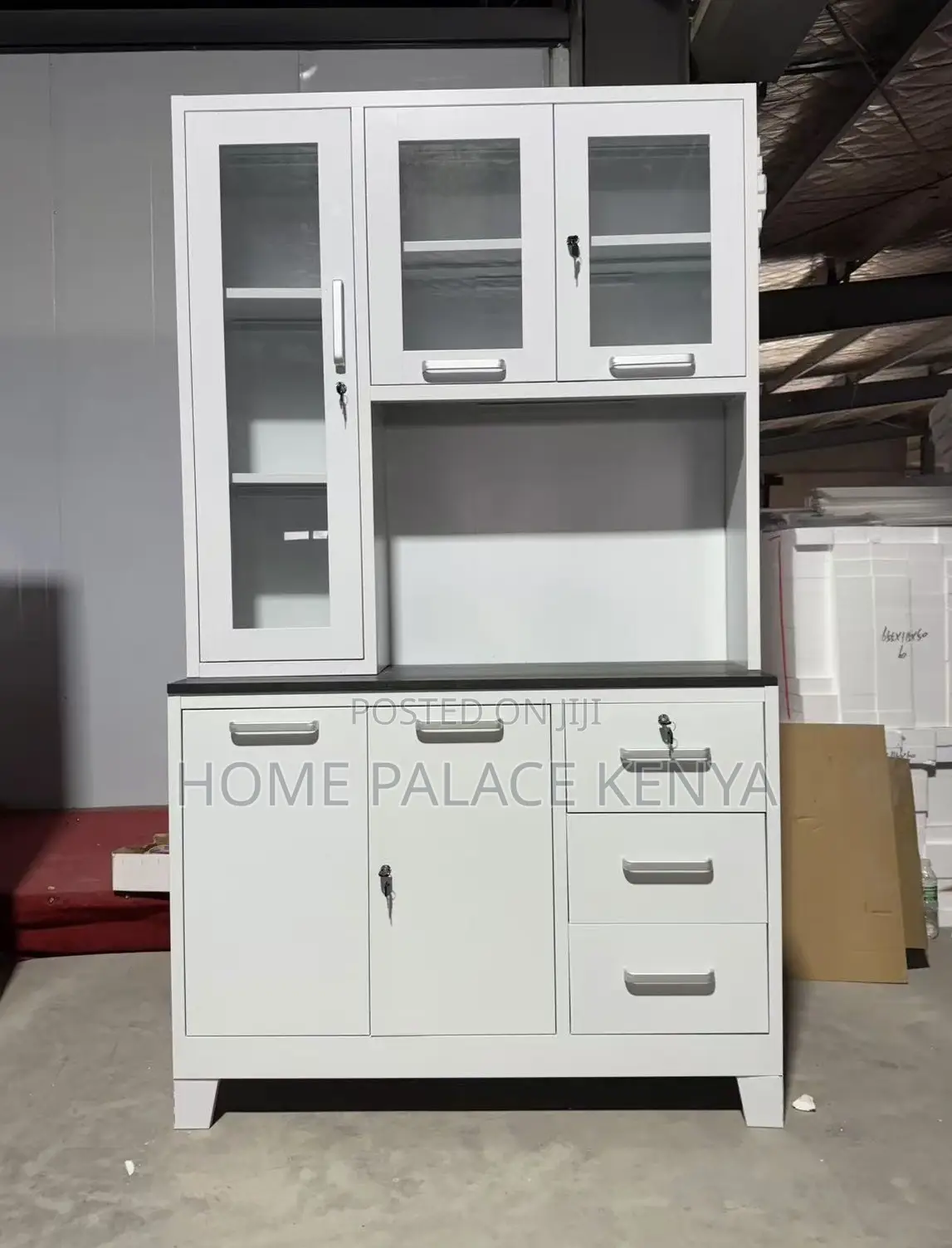 Kitchen Cabinet: Steel Utility Storage Cabinet With Adjustable Shelves
