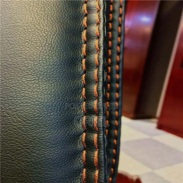 Office Chair : Black High-Back Leather Executive Office Chair