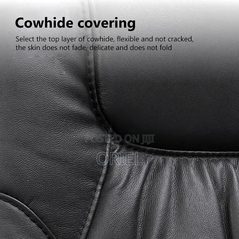Office Chair : Black High-Back Leather Executive Office Chair