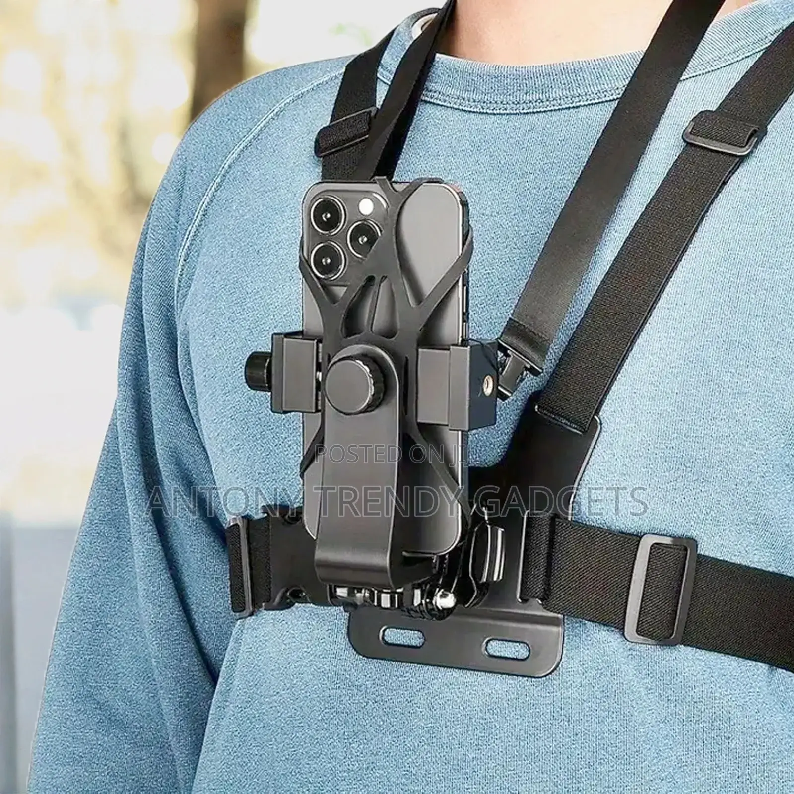 Universal Chest Strap Phone Mount for Cycling Hiking