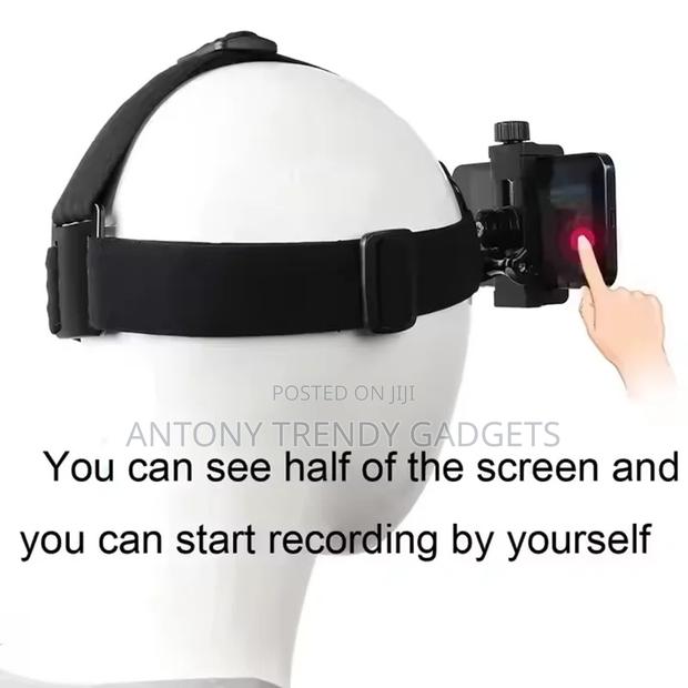 Adjustable Head Strap Camera Mount for Hands-Free Filming - thumbnail 2