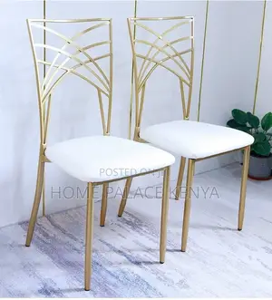 Banquet Chair: Gold Metal Cross Back Chiavari Wedding Chair