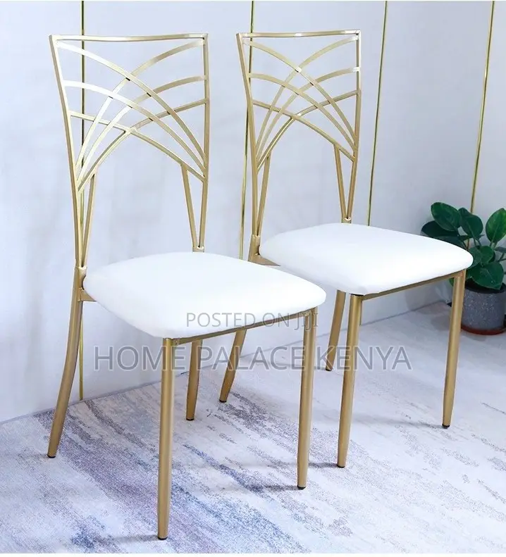 Banquet Chair: Gold Metal Cross Back Chiavari Wedding Chair