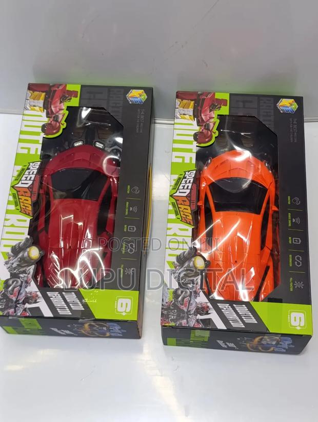 Robbot Remote Car. Rechargeable. Red and Orange Colours.