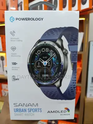 This Is a Powerology Sanam Urban Sports Smart Watch in Blue.