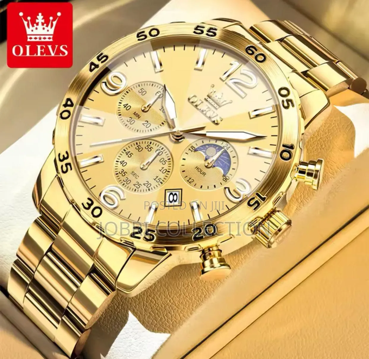 Gents Gold Olevs Chronograph Watch