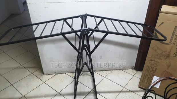 Foldable Heavy Clothes Drying Rack With Wheels, Black