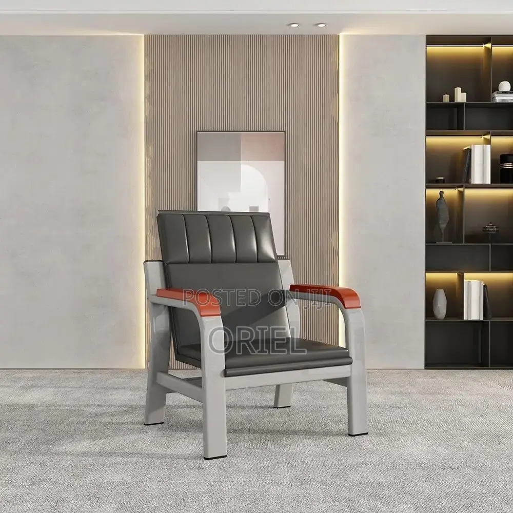 Office Sofa : Black 5-Seater Office Reception 5-Seater Sofa