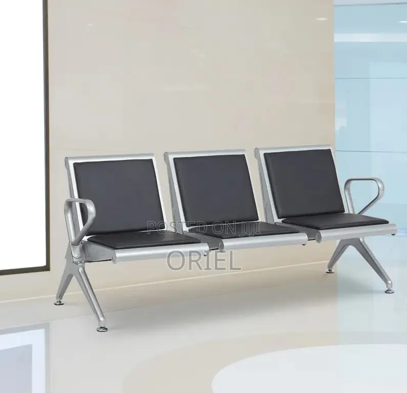 Office Bench : Advanced 3-Link Heavy-Duty Office Waiting Bench