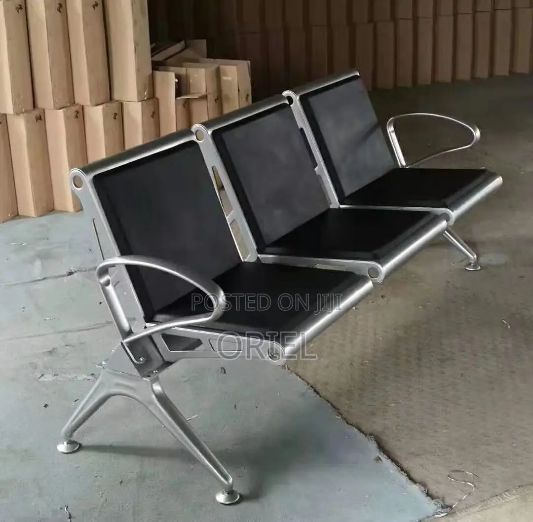Office Bench : Advanced 3-Link Heavy-Duty Office Waiting Bench