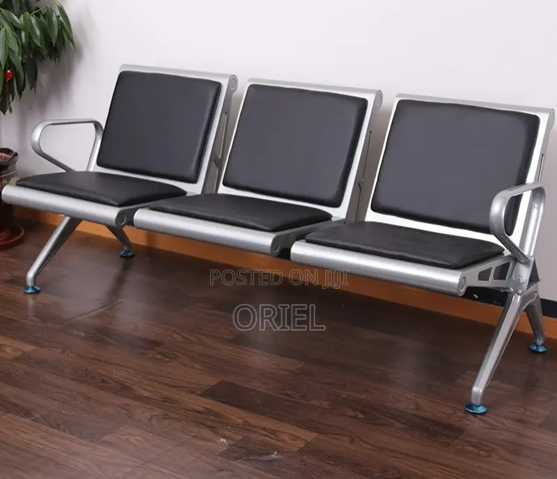 Office Bench : Advanced 3-Link Heavy-Duty Office Waiting Bench