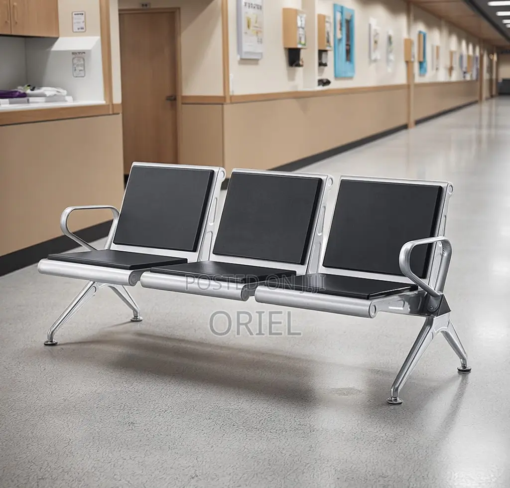 Office Bench : Advanced 3-Link Heavy-Duty Office Waiting Bench