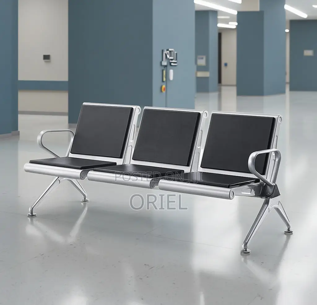 Office Bench : Advanced 3-Link Heavy-Duty Office Waiting Bench