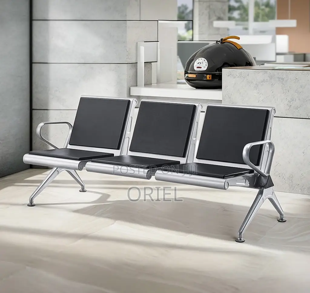 Office Bench : Advanced 3-Link Heavy-Duty Office Waiting Bench