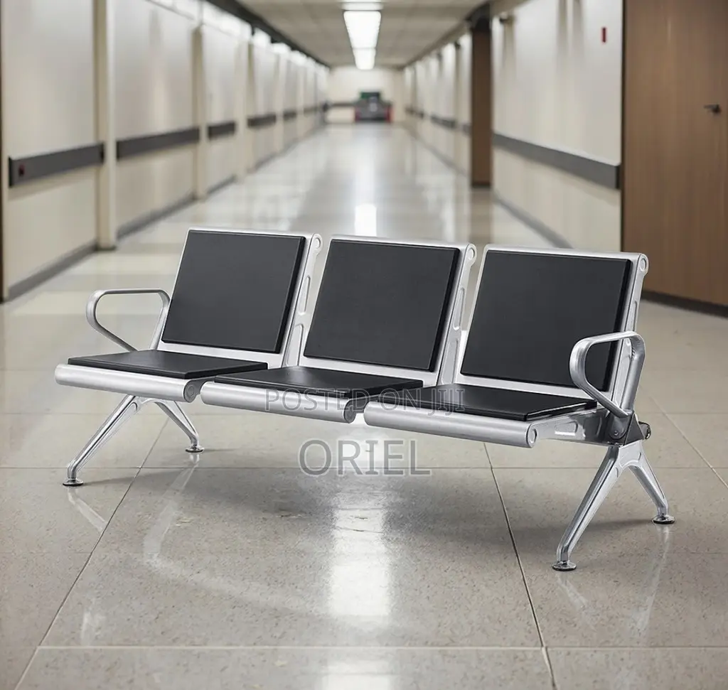 Office Bench : Advanced 3-Link Heavy-Duty Office Waiting Bench