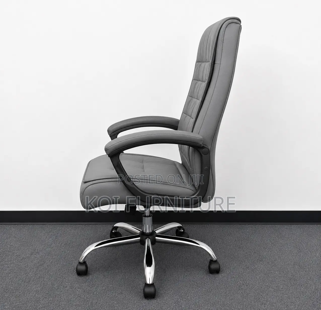 Office Chairs; Strong Leather Executive High Backrest Starbase Chairs