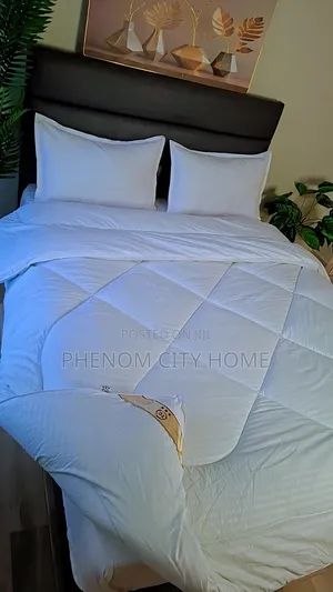 Tc White Cotton Binded Duvet Set Restocked