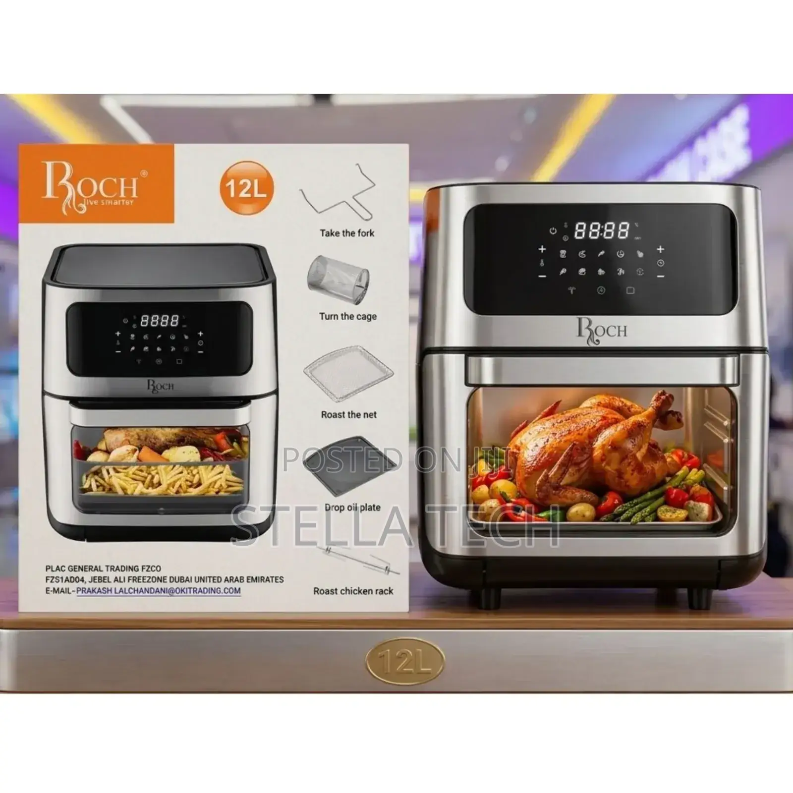 Roch Digital Air Fryer With a Grill 12 Litres