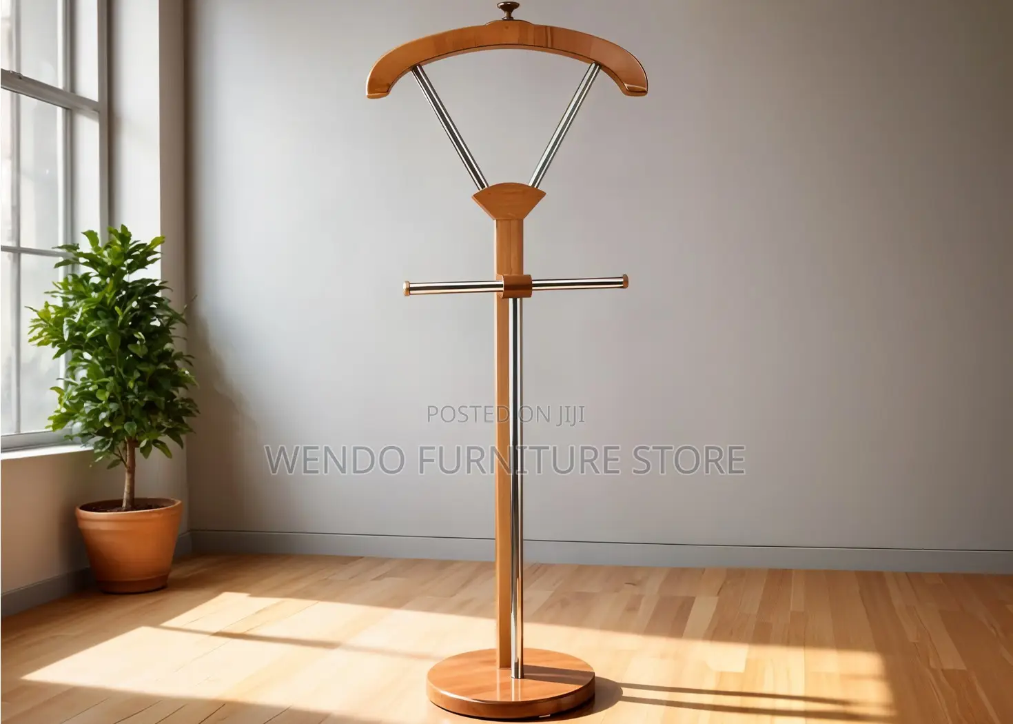 Hangers; Mahogany Long Office Coat and Hat Hangers
