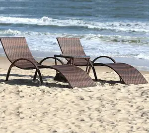 Poolside Bed: Waterproof Rattan Poolside Chaise Lounge Chair