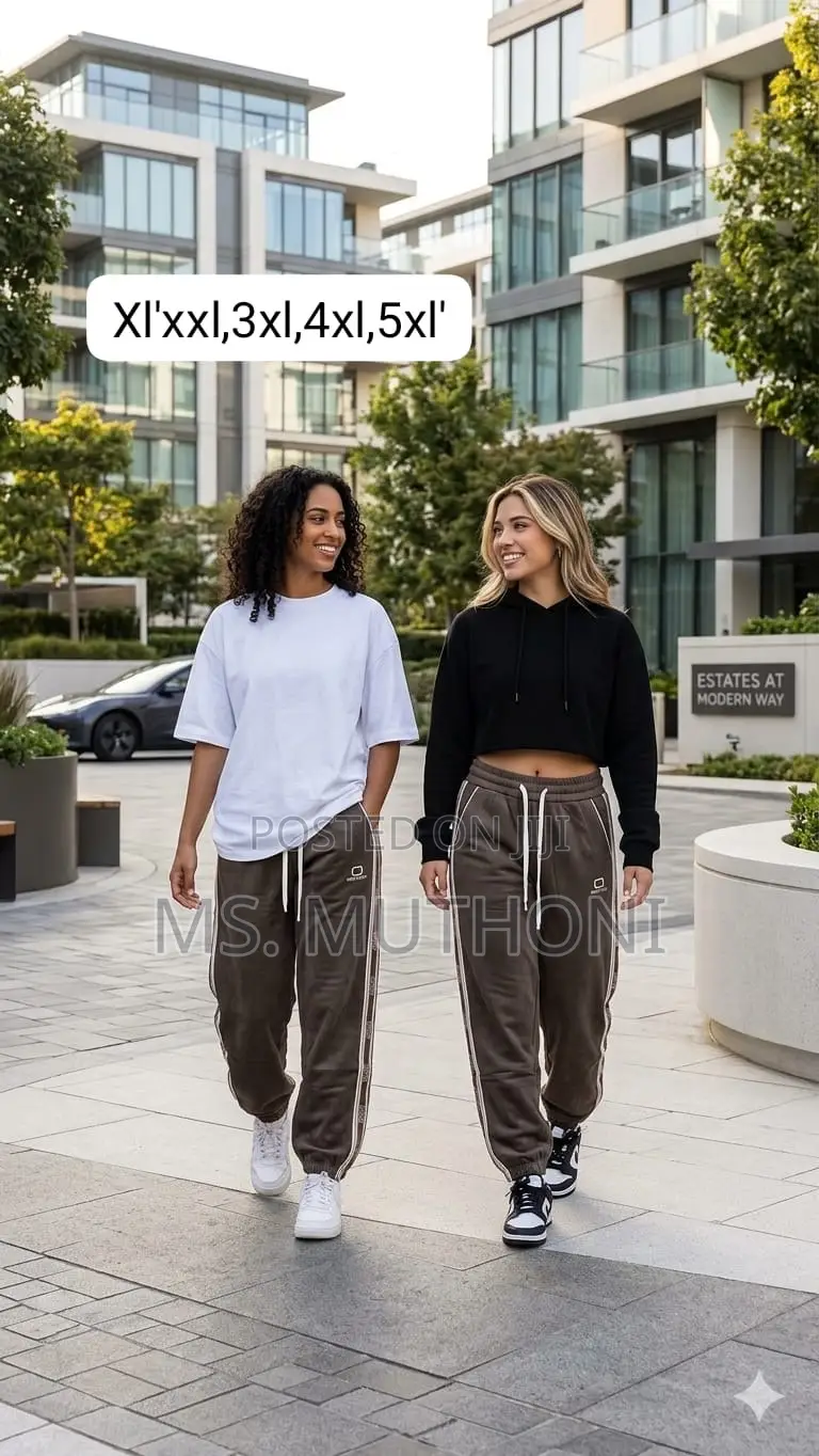 Drawstring Loose Straight Leg Unisex Sweatpants