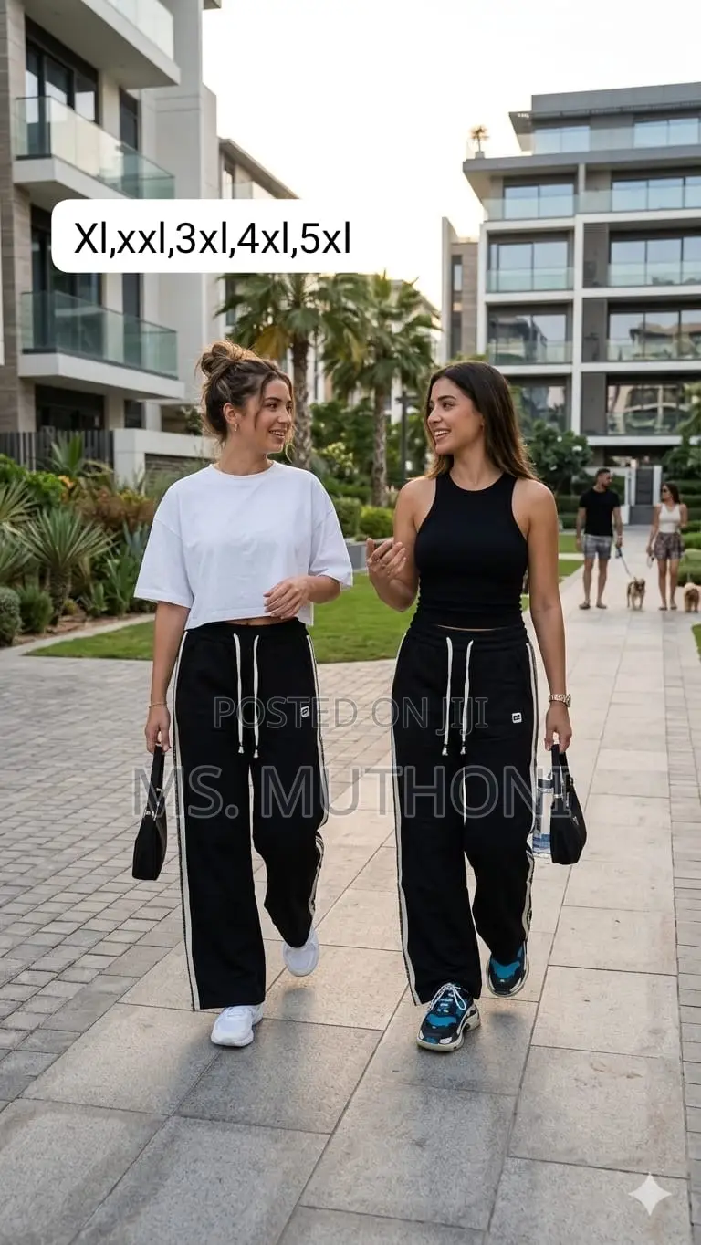 Drawstring Loose Straight Leg Unisex Sweatpants