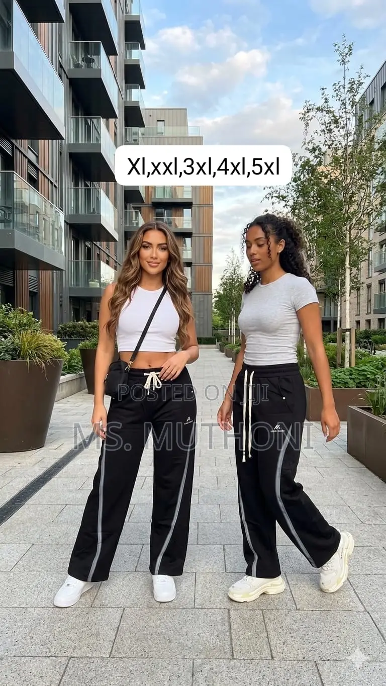 Drawstring Loose Straight Leg Unisex Sweatpants