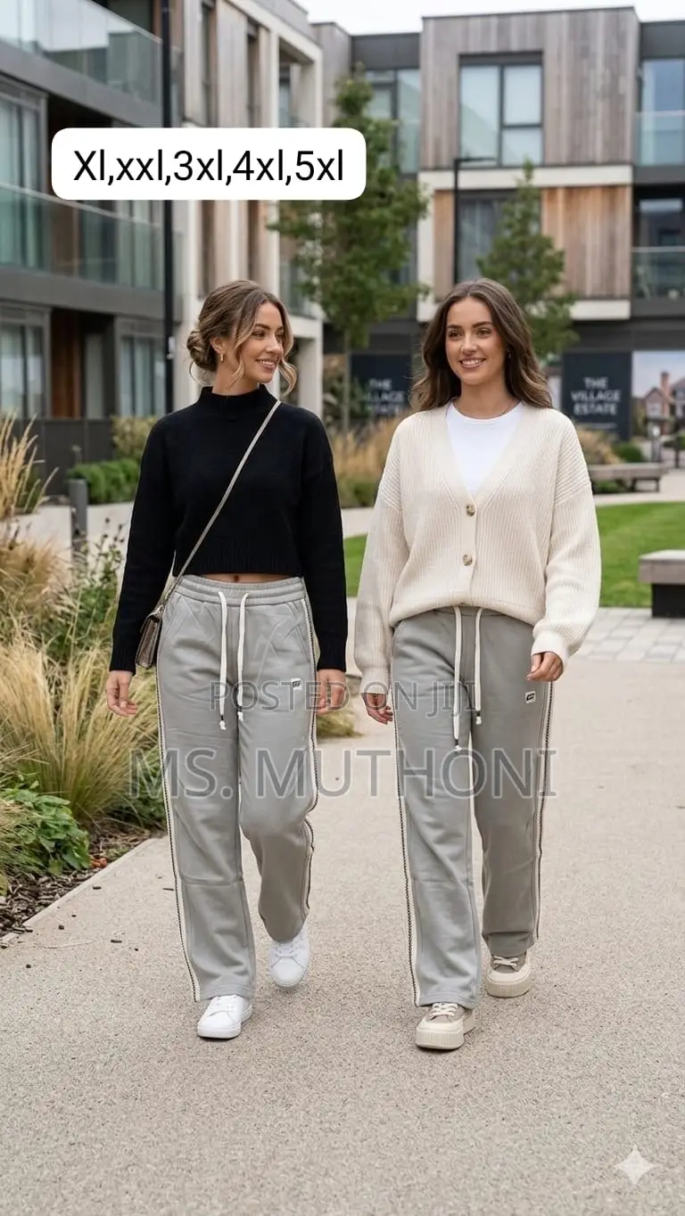 Drawstring Loose Straight Leg Unisex Sweatpants