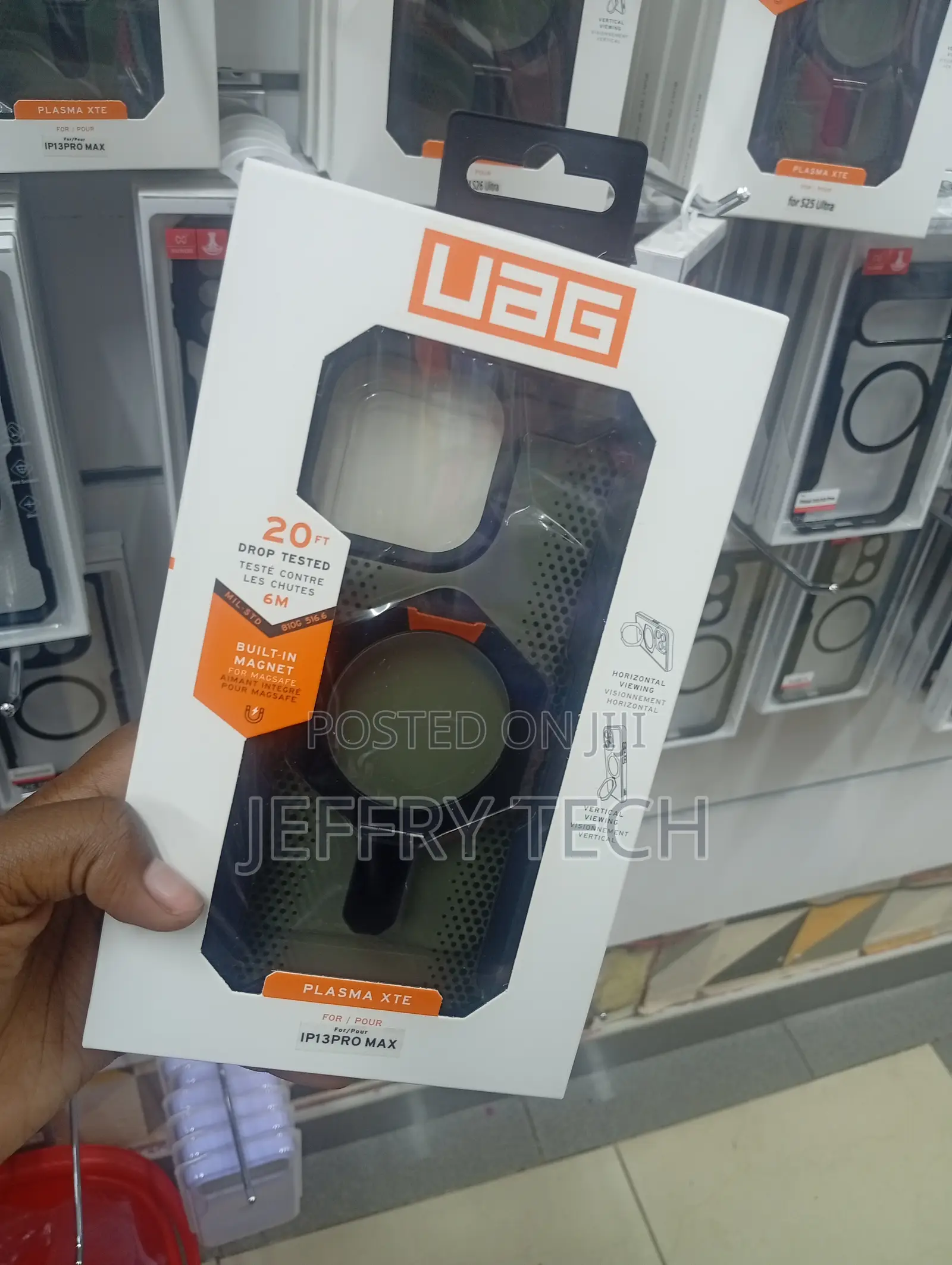 iPhone 13 Pro Max Black and Clear Urban Armor Gear Cover
