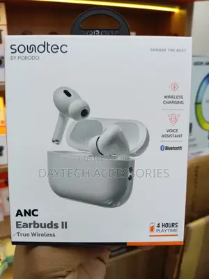 Porodo Soundtec Anc Earbuds Ii With Wireless Charging Capabilities.