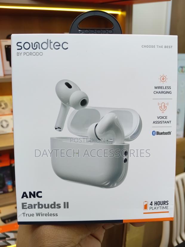 Porodo Soundtec Anc Earbuds Ii With Wireless Charging Capabilities. - thumbnail 4