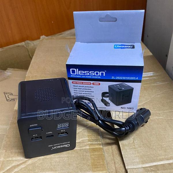 Olesson 1663 Smart Vehicle Power Inverter With Ac Socket and Usb Ports