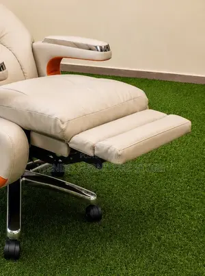 Office Chair : G12 Light Grey and Orange Pu Leather Sovereign Chair