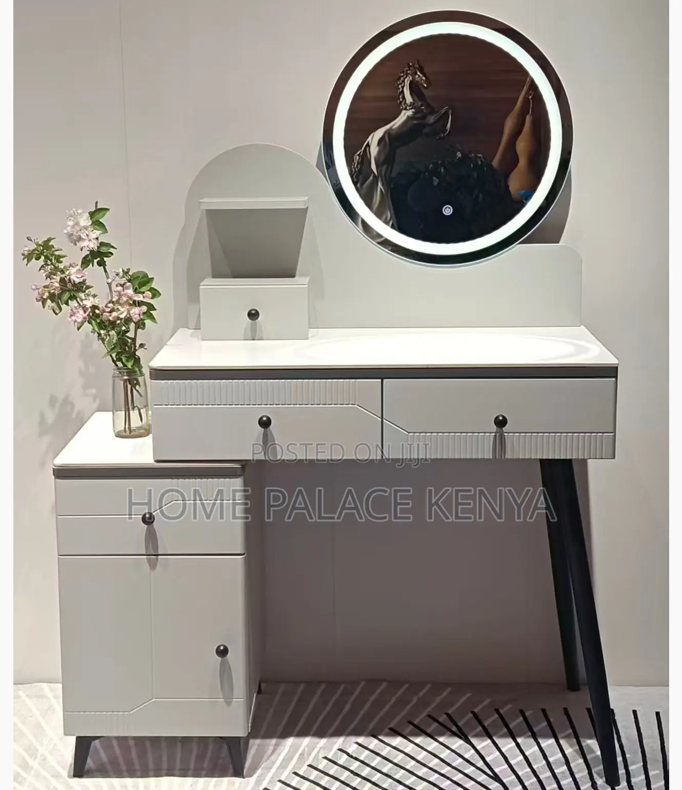 Vanity Dresser: Makeup Vanity Table With Smart Mirror With Storage