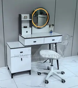 Vanity Dresser: Makeup Vanity Table With Smart Mirror With Storage