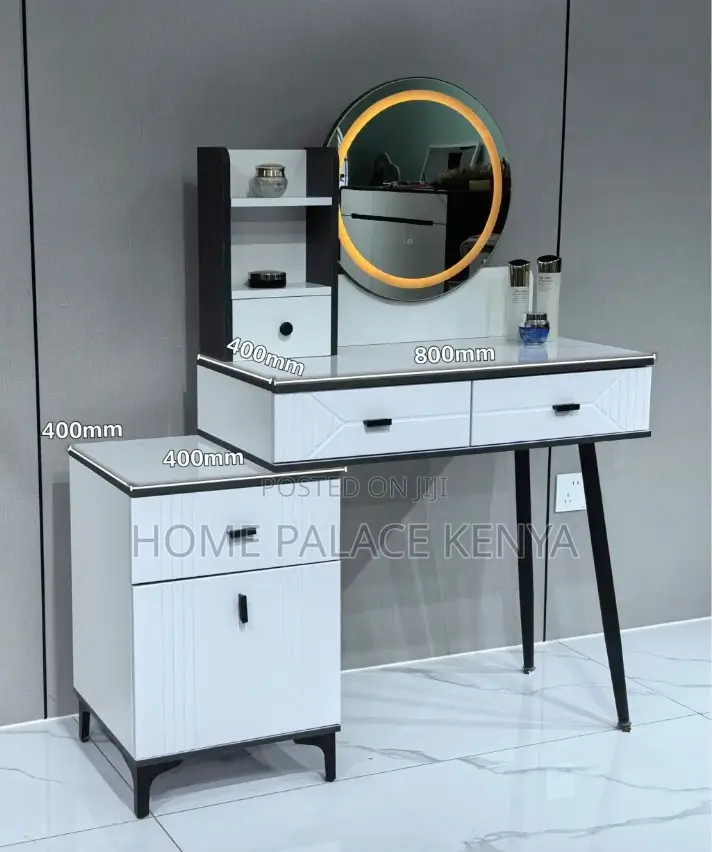 Vanity Dresser: Makeup Vanity Table With Smart Mirror With Storage